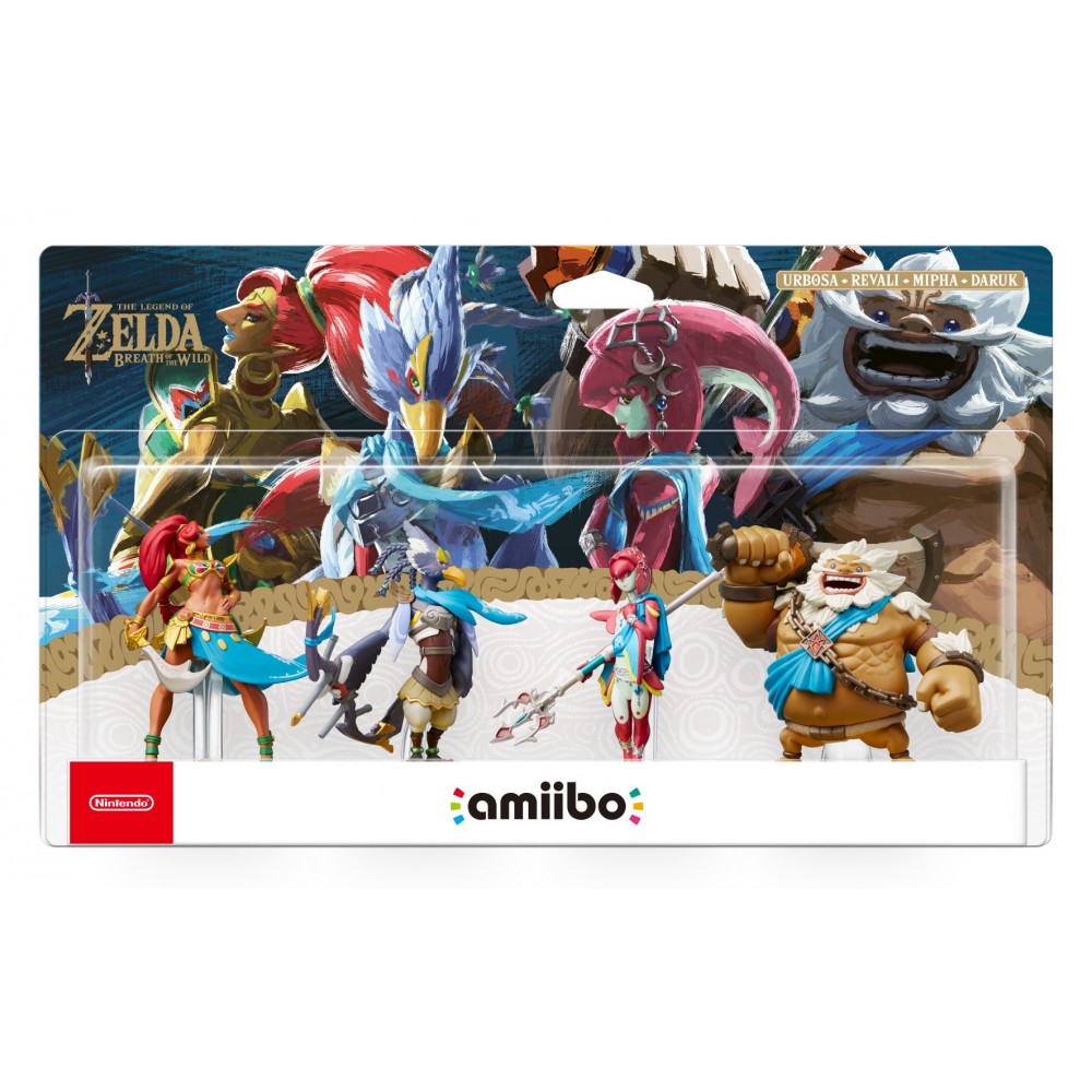 FIGURAS AMIIBO THE LEGEND OF ZELDA URBOSA REVALI MIPHA DARUK PACK 4