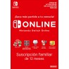 SUSCRIPCIÓN 365 DÍAS SWITCH ONLINE MEMBERSHIP (FAMILIAR) NINTENDO SWITCH