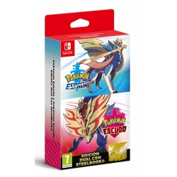 PACK DOBLE POKEMON ESPADA Y ESCUDO SWITCH JUEGO FÍSICO PARA NINTENDO SWITCH