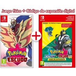 POKEMON ESCUDO SWITCH JUEGO FÍSICO + PASE DE ESPANSIÓN EN CÓDIGO DIGITAL