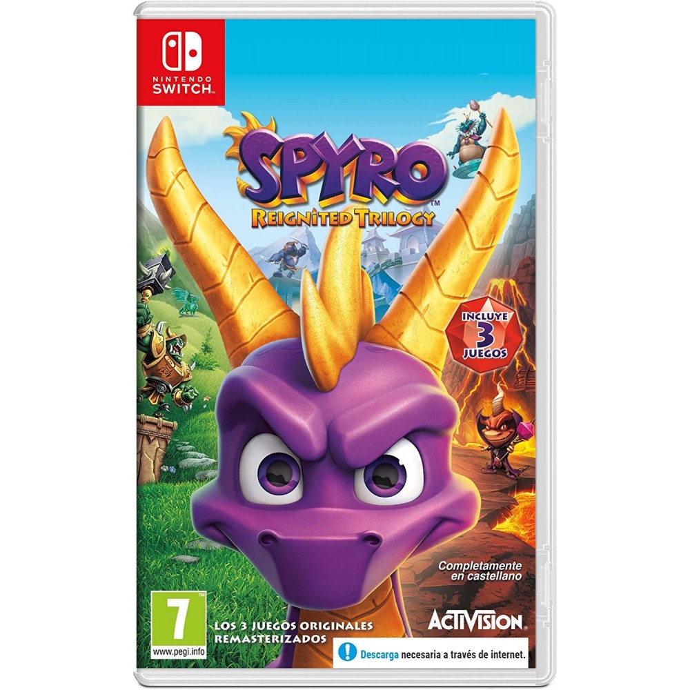 SPYRO REIGNITED TRILOGY SWITCH (3 JUEGOS) JUEGO FÍSICO PARA NINTENDO SWITCH ATVI