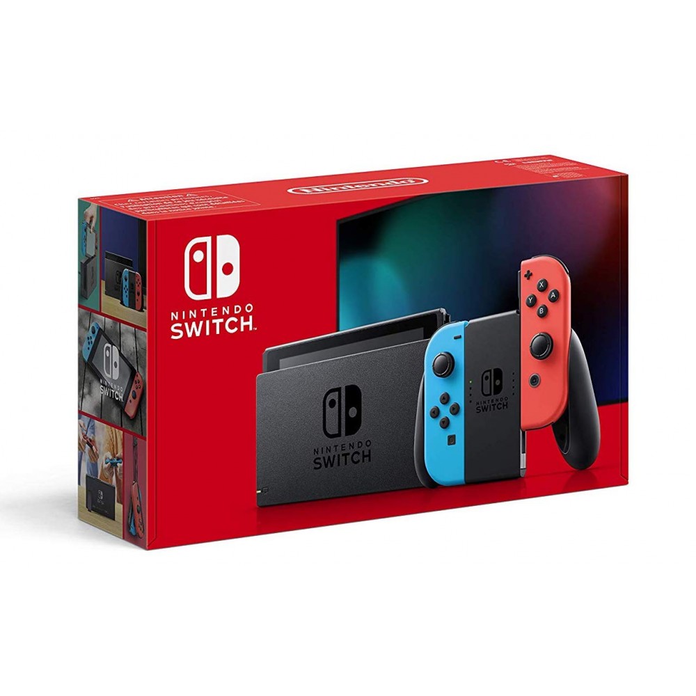 NINTENDO SWITCH NEON CONSOLA ÚLTIMO MODELO CON MANDOS AZUL Y ROJO