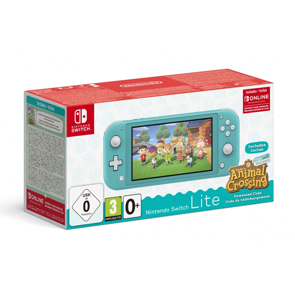 NINTENDO SWITCH LITE TURQUESA + ANIMAL CROSSING DIGITAL + SUBSCRIPCION 90 DIAS