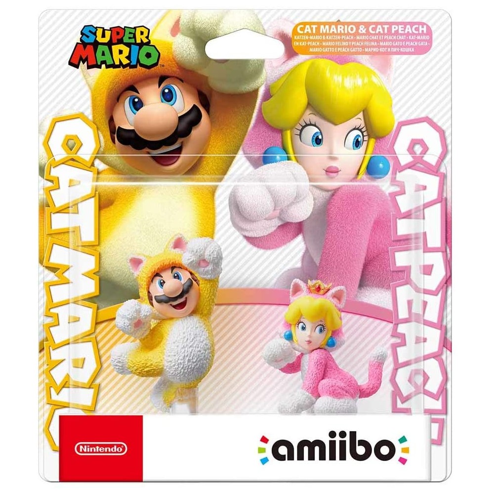 AMIIBO MARIO FELINO Y PEACH FELINA PACK DE 2 FIGURAS AMIIBO PARA NINTENDO SWITCH