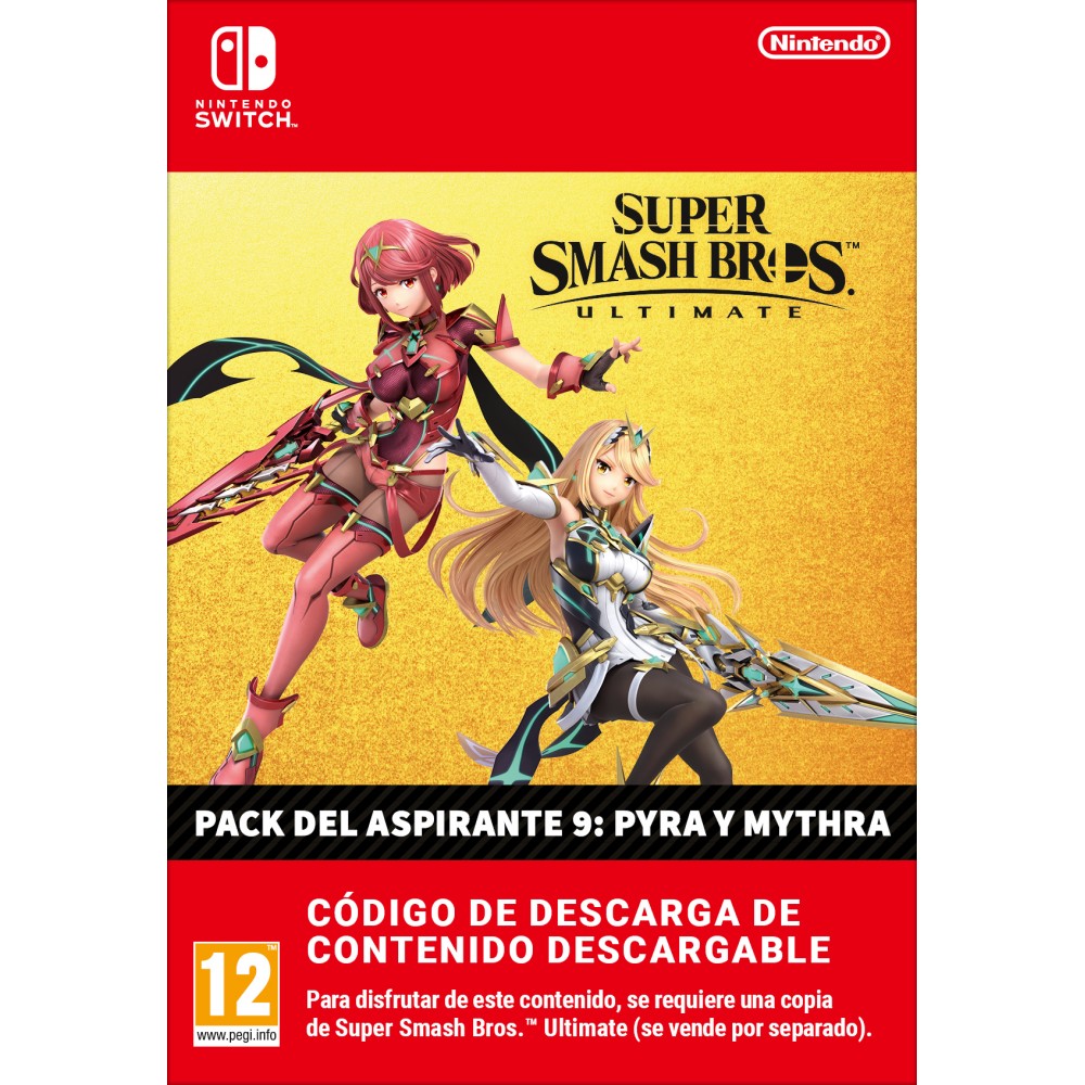 SUPER SMASH BROS ULTIMATE PACK DE ASPIRANTE 9 PYRA Y MYTHRA CONTENIDO DIGITAL