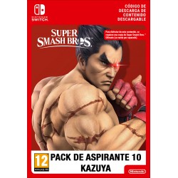 SUPER SMASH BROS ULTIMATE PACK DE ASPIRANTE 10 KAZUYA DE TEKKEN CÓDIGO CONTENIDO DIGITAL