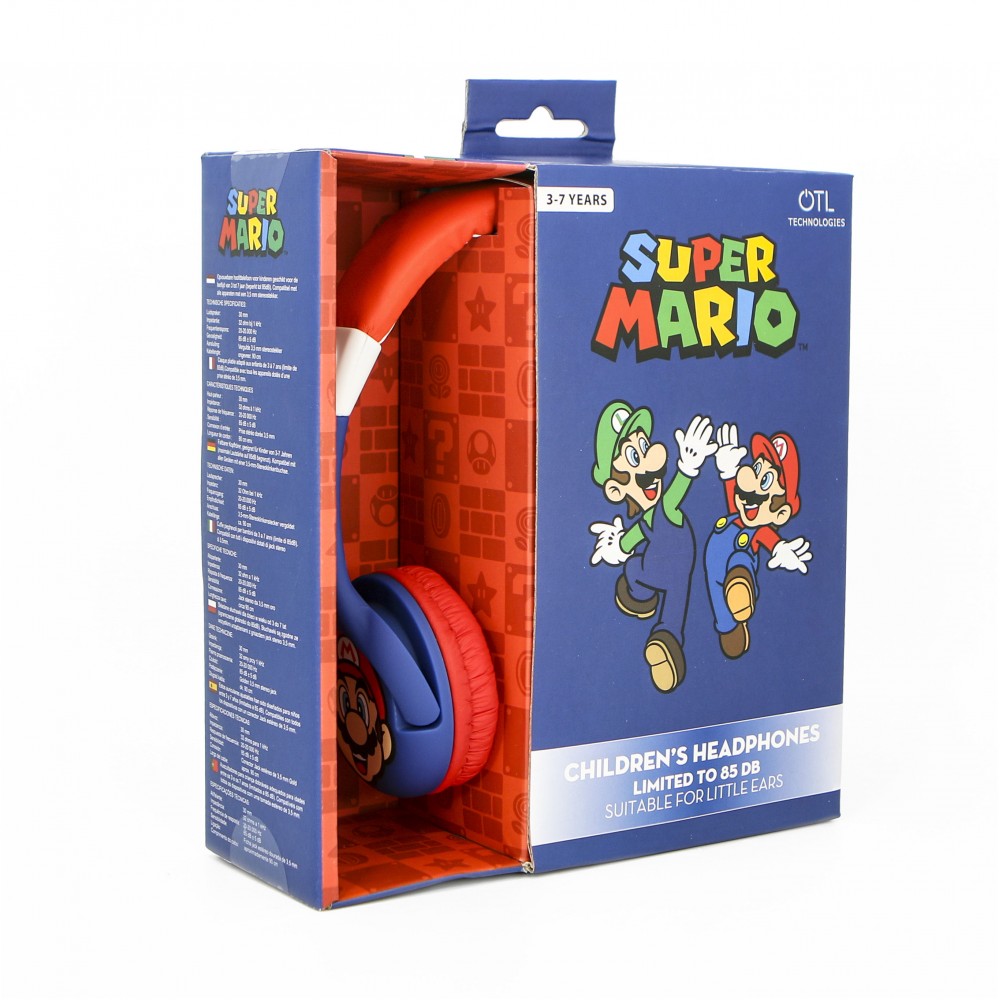 AURICULARES INFANTILES SUPER MARIO CON VOLUMEN LIMITADO PARA NIÑOS DE 3 A 7 AÑOS