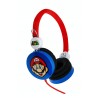 AURICULARES INFANTILES SUPER MARIO AZUL Y ROJO VOLUMEN LIMITADO PARA NIÑOS DE 3 A 7 AÑOS