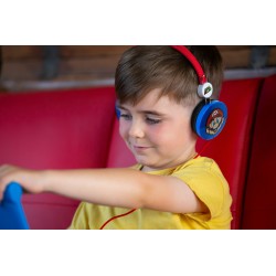 AURICULARES INFANTILES SUPER MARIO AZUL Y ROJO VOLUMEN LIMITADO PARA NIÑOS DE 3 A 7 AÑOS