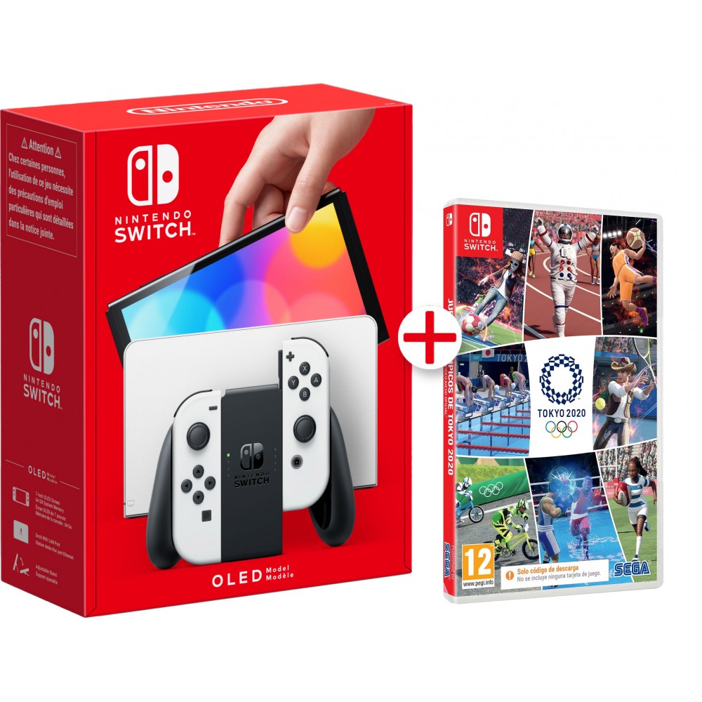 NINTENDO SWITCH OLED BLANCA + JUEGOS OLÍMPICOS TOKYO 2020 CAJA CÓDIGO DESCARGA