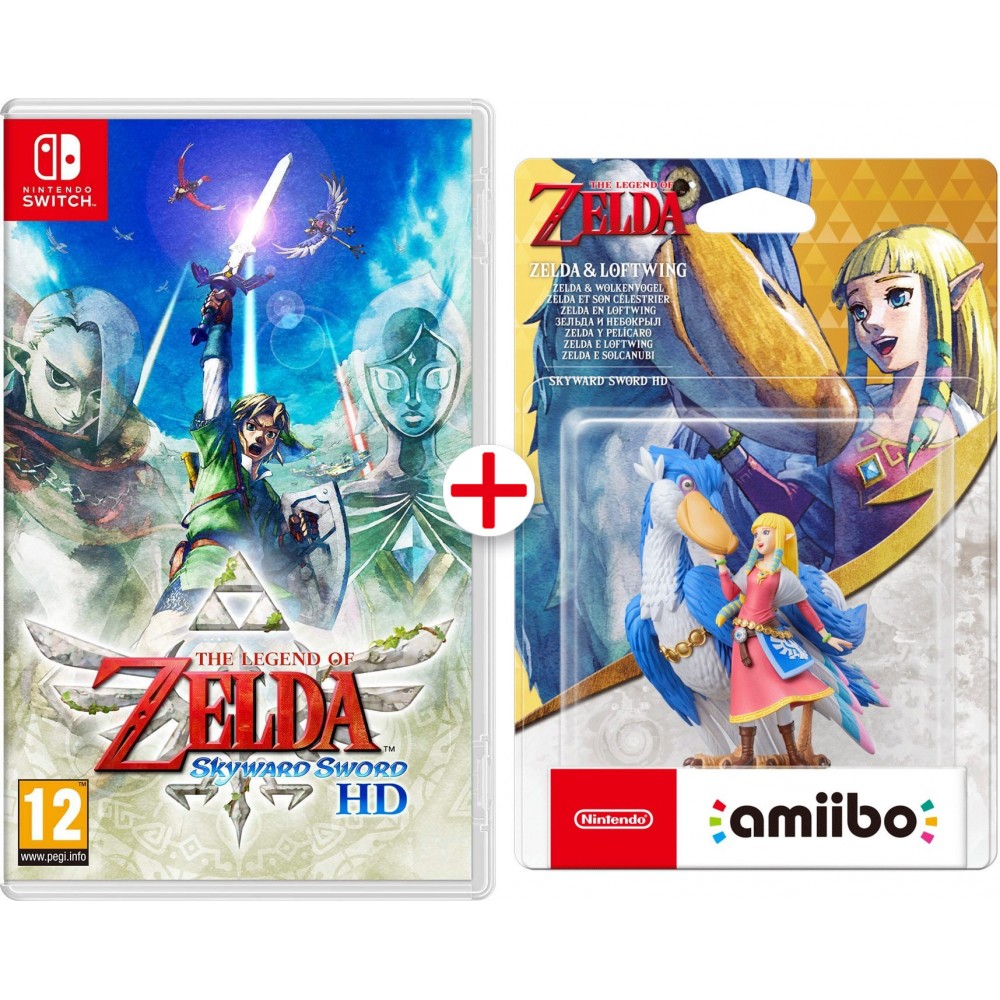 THE LEGEND OF ZELDA SKYWARD SWORD HD SWITCH JUEGO FÍSICO + AMIIBO PELÍCARO