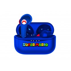 SUPER MARIO EARPODS BLUETOOTH V5.0 CON CAJA DE CARGA AZUL DE OTL TECHNOLOGIES