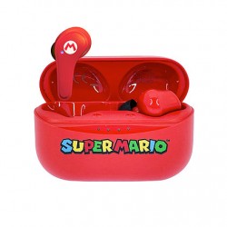 SUPER MARIO EARPODS BLUETOOTH V5.0 CON CAJA DE CARGA ROJA DE OTL TECHNOLOGIES