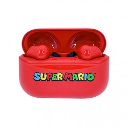 SUPER MARIO EARPODS BLUETOOTH V5.0 CON CAJA DE CARGA ROJA DE OTL TECHNOLOGIES