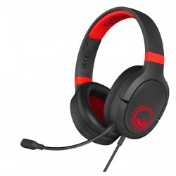 AURICULARES GAMING PRO G1 POKEMON ROJO Y NEGRO CON MICRÓFONO EXTRAIBLE Y CABLE