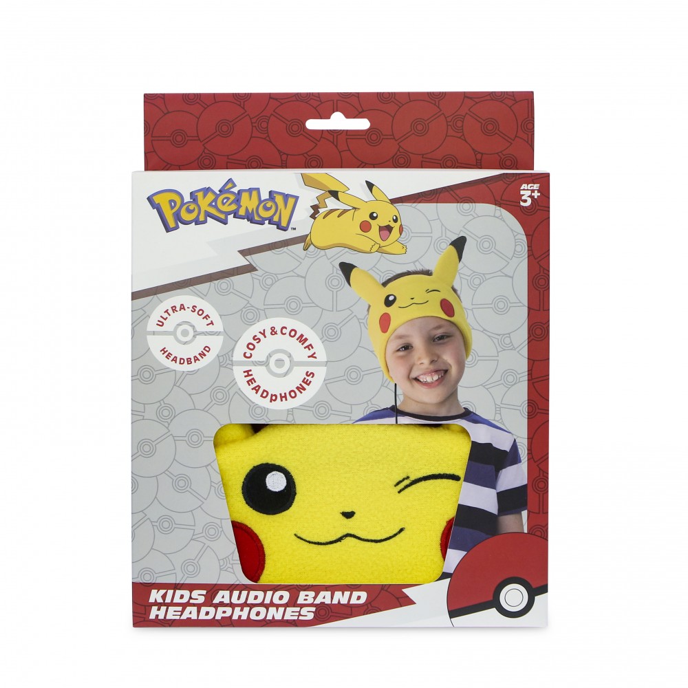 AURICULARES INFANTILES PLANOS CON BANDA AJUSTABLE LABABLEPIKACHU KIDS AUDIO BAND