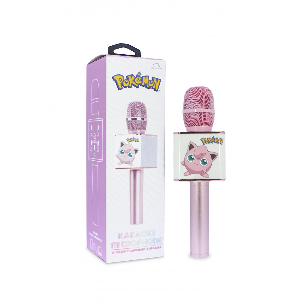 MICRÓFONO KARAOKE POKEMON JIGGLY PUFF INALÁMBRICO CON ALTAVOZ