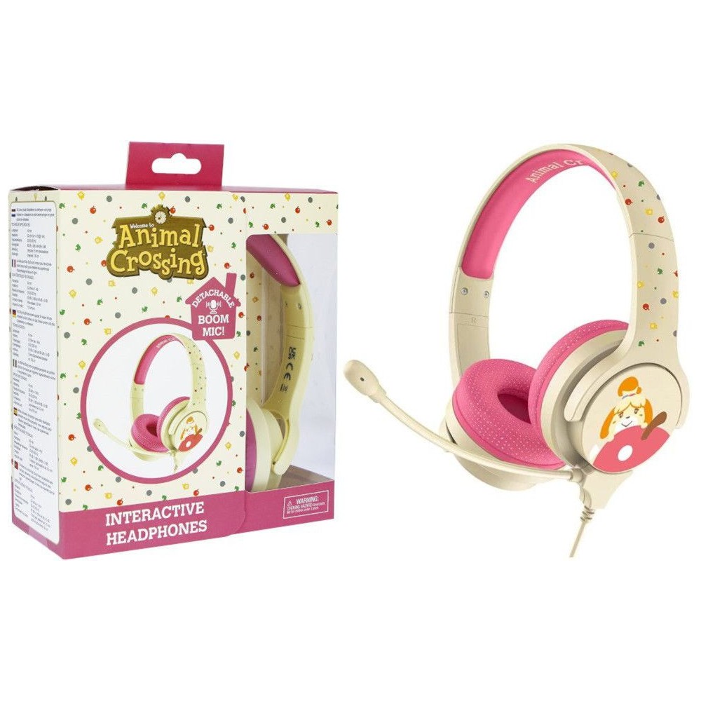 AURICULARES INFANTILES CON MICRÓFONO ANIMAL CROSSING PEQUEÑO TAMAÑO VOLUMEN LIMI