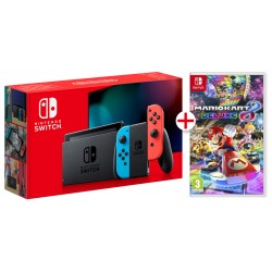 CONSOLA NINTENDO SWITCH NEON + MARIO KART 8 DELUXE JUEGO FÍSICO + PASE DE PISTAS EXTRAS