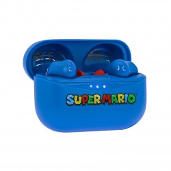 SUPER MARIO EARPODS BLUETOOTH V5.0 CON CAJA DE CARGA AZUL DE OTL TECHNOLOGIES