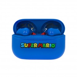 SUPER MARIO EARPODS BLUETOOTH V5.0 CON CAJA DE CARGA AZUL DE OTL TECHNOLOGIES