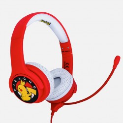 AURICULARES INFANTILES CON MICRÓFONO PIKACHU PEQUEÑO TAMAÑO LIMITADOS EN VOLUMEN