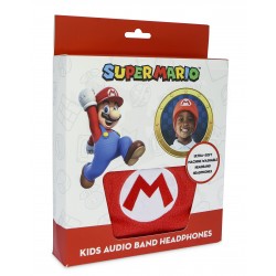 AURICULARES INFANTILES PLANOS CON BANDA AJUSTABLE Y LAVABLE SUPER MARIO