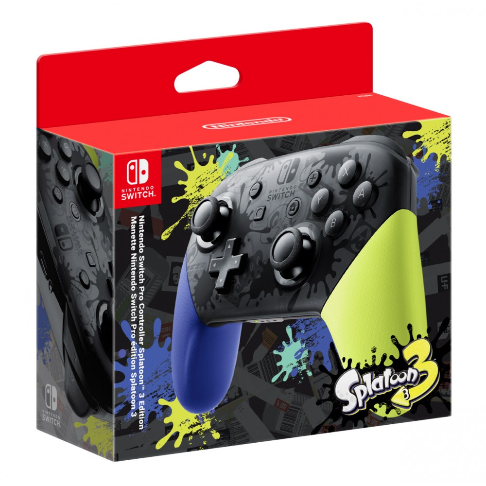 NINTENDO SWITCH PRO-CONTROLLER + CABLE USB EDICIÓN ESPECIAL SPLATOON 3