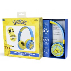 AURICULARES INFANTILES INALÁMBRICOS POKEMON PIKACHU BLUETOOTH PLEGABLES