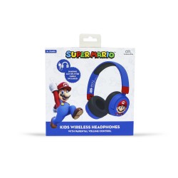 AURICULARES INFANTILES INALÁMBRICOS SUPER MARIO BLUETOOTH PLEGABLES