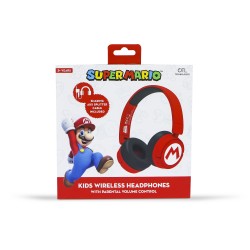 AURICULARES INFANTILES INALÁMBRICOS SUPER MARIO LOGO BLUETOOTH PLEGABLES