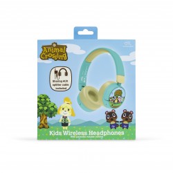 AURICULARES INFANTILES INALÁMBRICOS ANIMAL CROSSING BLUETOOTH PLEGABLES