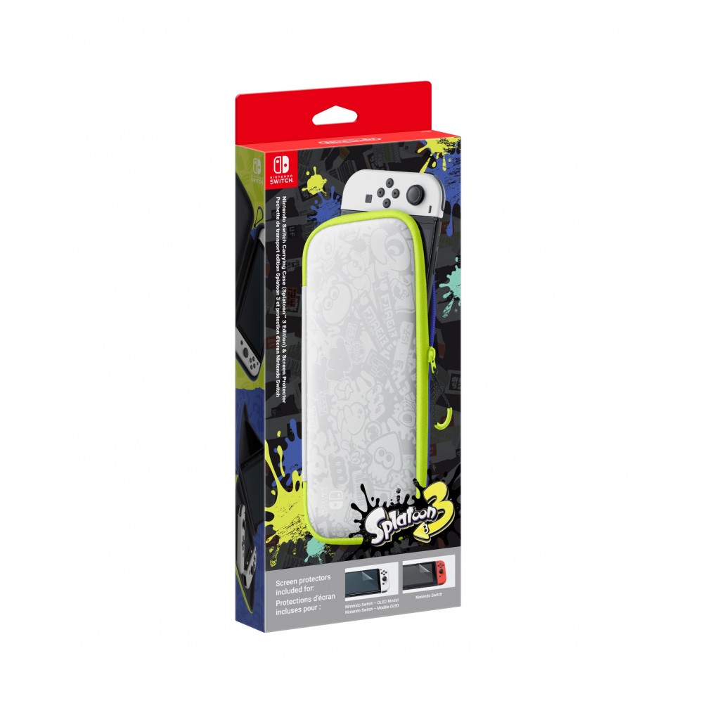 FUNDA + 2 PROTECTORES DE PANTALLA PARA NINTENDO SWITCH OLED ED. ESP. SPLATOON 3