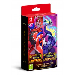 RESERVA PACK DUAL POKÉMON ESCARLATA Y PÚRPURA SWITCH JUEGO FÍSICO CAJA METÁLICA