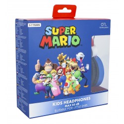 AURICULARES INFANTILES SUPER MARIO Y AMIGOS CON CABLE Y VOLUMEN ADECUADO NIÑOS