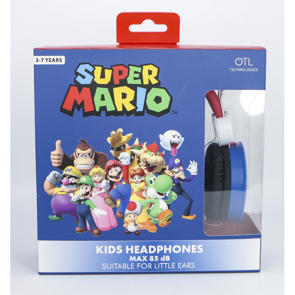 AURICULARES INFANTILES SUPER MARIO Y AMIGOS CON CABLE Y VOLUMEN ADECUADO NIÑOS