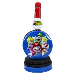 AURICULARES INFANTILES SUPER MARIO Y AMIGOS CON CABLE Y VOLUMEN ADECUADO NIÑOS