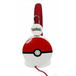 AURICULARES INFANTILES POKEMON POKEBALL CON CABLE Y VOLUMEN ADECUADO PARA NIÑOS