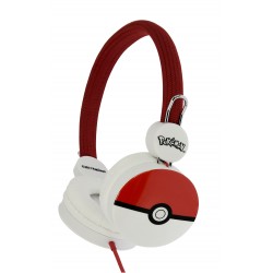 AURICULARES INFANTILES POKEMON POKEBALL CON CABLE Y VOLUMEN ADECUADO PARA NIÑOS