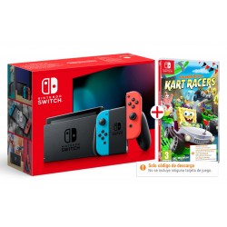 CONSOLA NINTENDO SWITCH + JUEGO COMPLETO NICKELODEON KART RACERS CÓDIGO DE DESCARGA DIGITAL