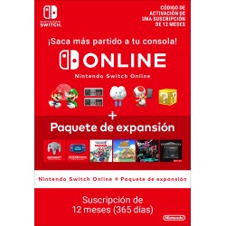 NINTENDO SWITCH ONLINE + EXPANSION PACK SUSCRIPCIÓN INDIVIDUAL DE 12 MESES (365 DÍAS)