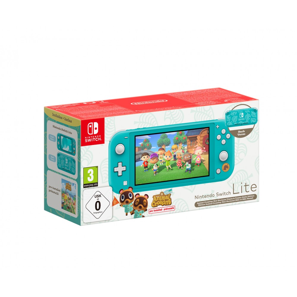 NINTENDO SWITCH LITE TURQUESA + ANIMAL CROSSING NEW HORIZONS (EDICIÓN ESPECIAL ANIMAL CROSSING)