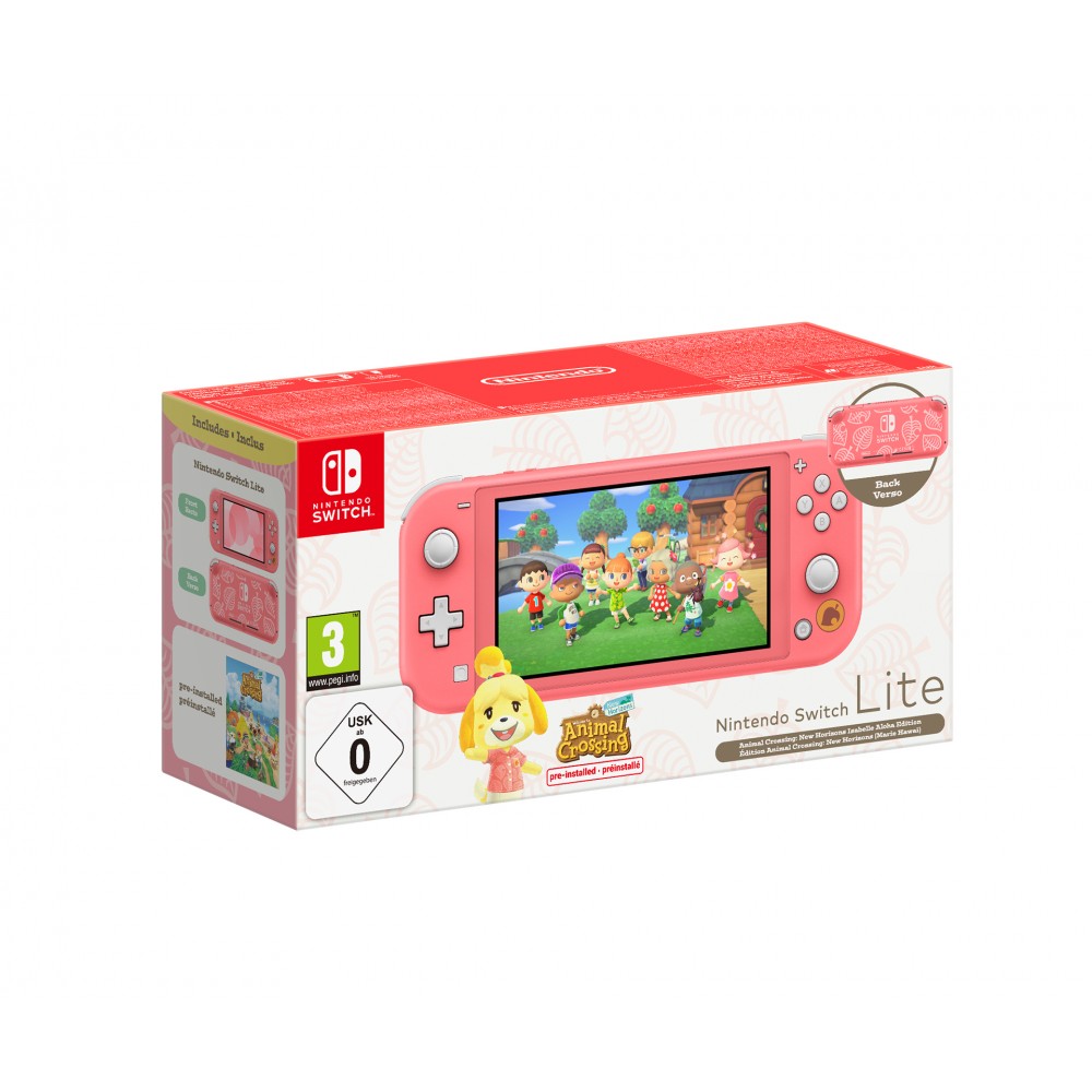 NINTENDO SWITCH LITE + ANIMAL CROSSING NEW HORIZONS (EDICIÓN ESPECIAL ANIMAL CROSSING)