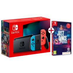 CONSOLA NINTENDO SWITCH MANDOS COLOR NEON + JUEGO COMPLETO EN CAJA CON CÓDIGO DE DESCARGA JUST DANCE 2023 VERSIÓN ESPAÑOLA