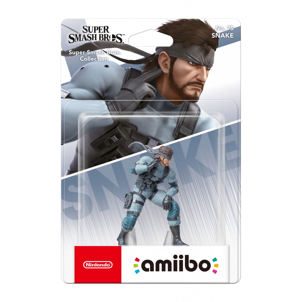 FIGURA AMIIBO SNAKE COLECCIÓN SUPER SMASH BROS No.75 PARA NINTENDO SWITCH