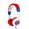 AURICULARES INFANTILES CON CABLE SUPER MARIO LIMITADOS EN VOLUMEN COLOR BLANCO Y ROJO