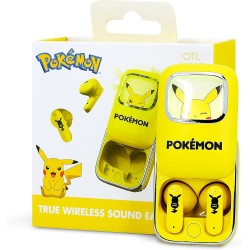 AURICULARES INALÁMBRICOS POKEMON PIKACHU CON ESTUCHE DE CARGA DESLIZANTE Y LUZ LED