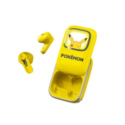 AURICULARES INALÁMBRICOS POKEMON PIKACHU CON ESTUCHE DE CARGA DESLIZANTE Y LUZ LED