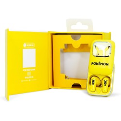 AURICULARES INALÁMBRICOS POKEMON PIKACHU CON ESTUCHE DE CARGA DESLIZANTE Y LUZ LED