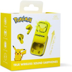 AURICULARES INALÁMBRICOS POKEMON PIKACHU CON ESTUCHE DE CARGA DESLIZANTE Y LUZ LED